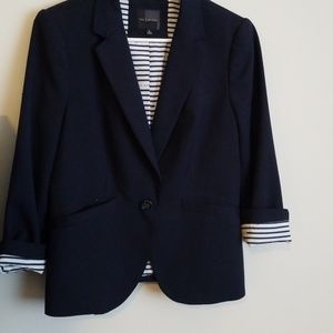 Navy 3/4 sleeve blazer
